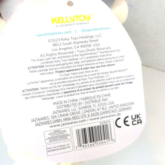 MALIA 🐄 Pink & White Seacow Clip Original Squishmallow by Kelly Toy ☆》NWT《☆ - Picture 7 of 8